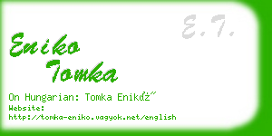 eniko tomka business card